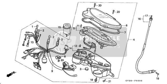 44831GY2901, Cable, Inner (###), Honda, 1